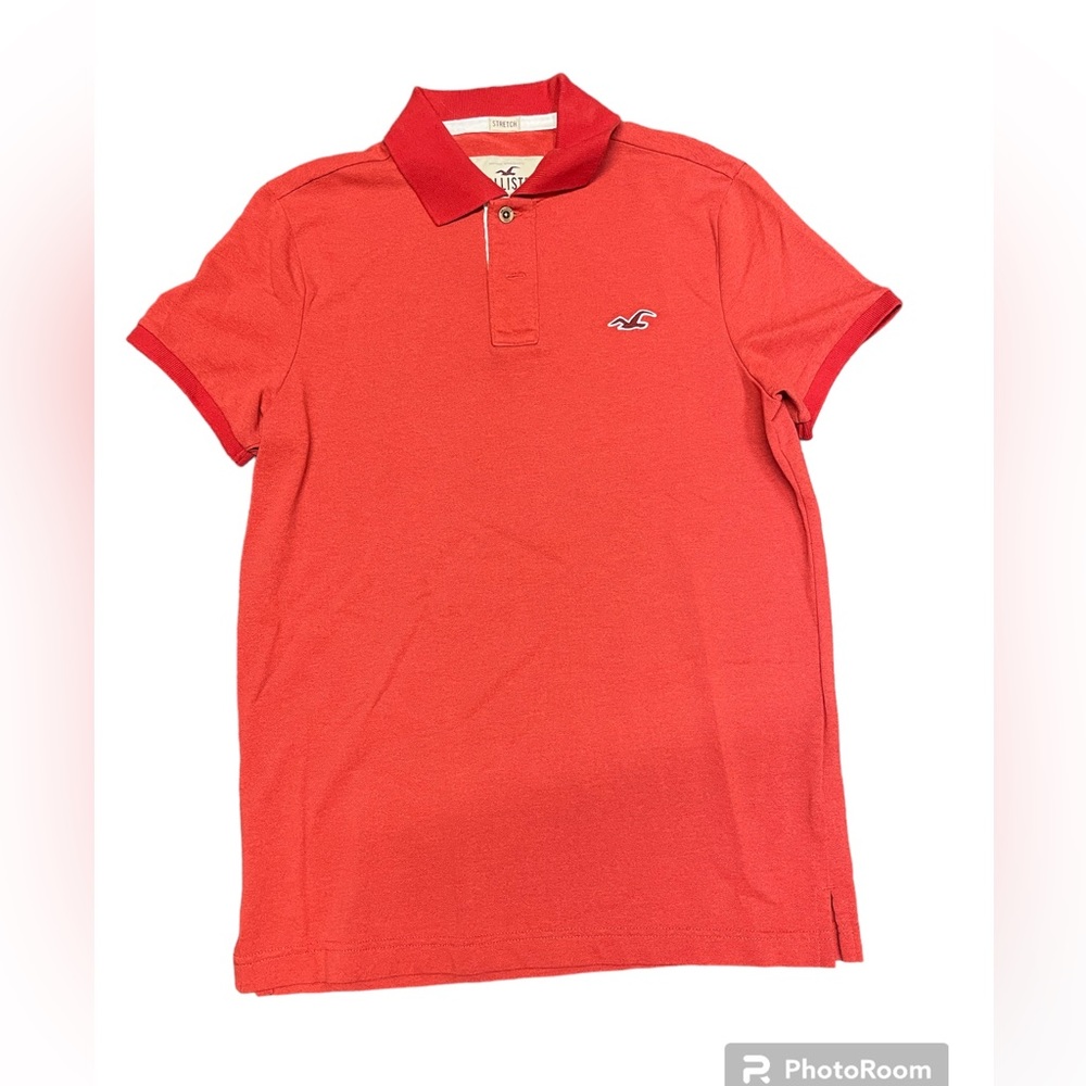 Red hollister polo shirt